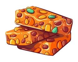 Cute cartoon biscuit, perfect for snacking icon isolated vector