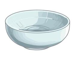 pottery empty bowl design icon isolated vector