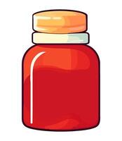 Transparent jar juice isolated icon vector