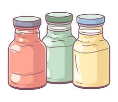 Juice bottles design icon isolated white backdrop vector