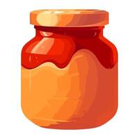 Fresh organic honey in a homemade jar icon isolated vector