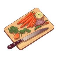 Fresh vegetables chopped for a healthy salad icon isolated vector