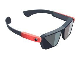Modern eyeglasses, watching experience in 3D icon isolated vector