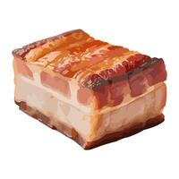 slice pork bacon meat icon isolated vector