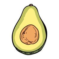 Fresh avocado slice, perfect for healthy snacking icon isolated vector
