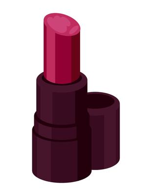 cosmetics lipstick make up icon isolated illustration