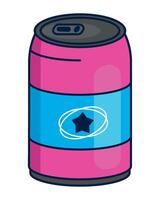 nineties pop art style soda icon isolated vector