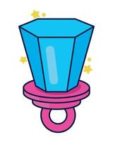 nineties pop art style ring icon isolated vector