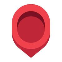 pin icon location app isolated vector