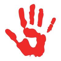 handprint paint color stain isolated icon vector