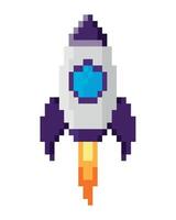 battle ship pixels isolated icon vector