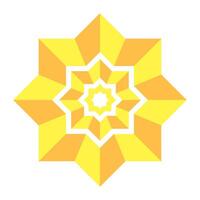 islamic star style isolated icon vector