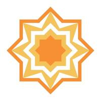 islamic star arabic style isolated icon vector