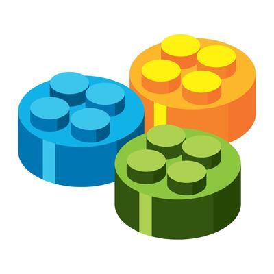 round blocks toys illustration isolated
