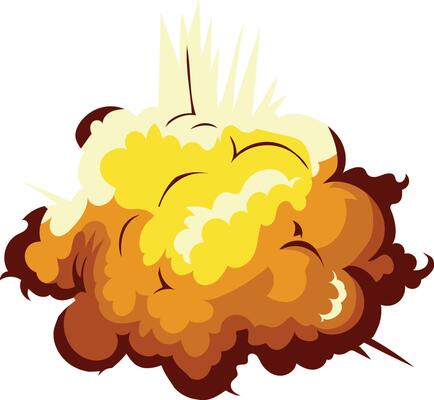 explosion effect fire illustration isolated