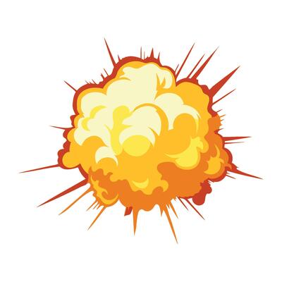 explosion effect illustration isolated design