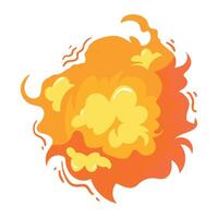 explosion effect glowing illustration isolated vector