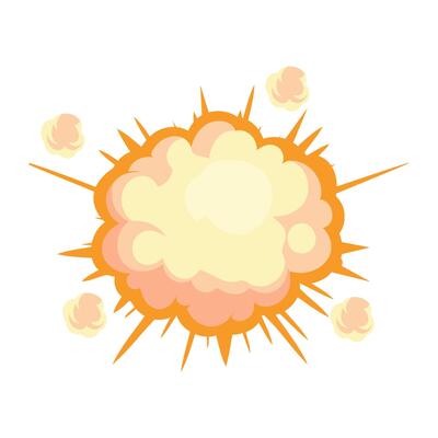 explosion effect comic illustration isolated