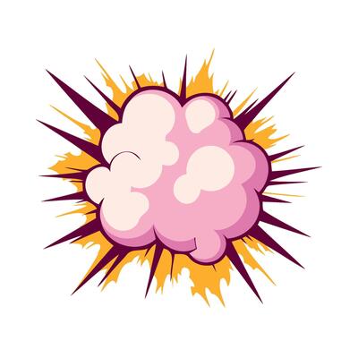 explosion effect radiating illustration isolated