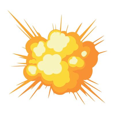 explosion effect bright illustration isolated