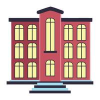 school building isolated illustration design vector