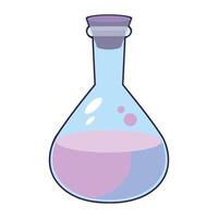 laboratory experiment flask illustration isolated vector