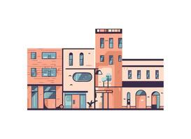 Modern cityscape, architecture design icon isolated vector