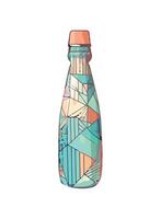 Abstract design of a bottle label icon isolated vector