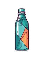 Abstract symbol of a colored bottle design icon isolated vector