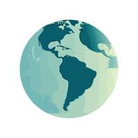 Global map on white background icon isolated vector