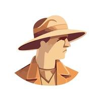 man looking modern and elegant icon isolated vector