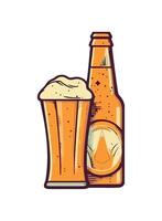 Frothy beer mug refreshment icon isolated vector