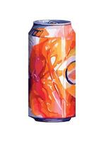 Abstract bright colors soda can icon isolated vector