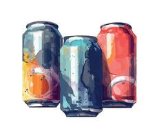 Multi colored liquid drops in abstract bottle design icon isolated vector