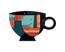 Coffee mug icon symbolizing caffeine and heat icon isolated vector