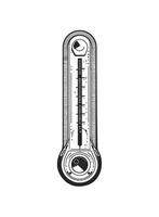 Temperature gauge icon measures heat in Celsius isolated vector