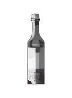 Wine bottle icon on transparent background isolated vector