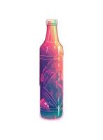 Refreshing drink in a patterned glass icon isolated vector