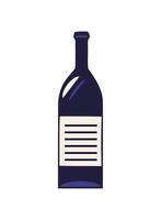 Wine bottle icon design isolated vector