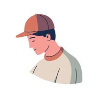 Smiling athlete man in uniform icon isolated vector