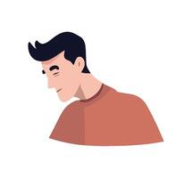 Smiling man icon isolated design vector