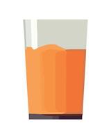 Juice glass icon on yellow background icon isolated vector