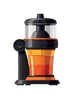 Shiny juice maker with handle icon isolated vector