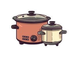 stainless pot cooker isolated icon isolated vector
