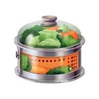 Fresh vegetable salad in a bowl icon isolated vector