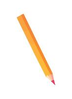 Yellow pencil sketch on white backdrop design icon isolated vector