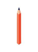Sharp pencil on white icon isolated vector