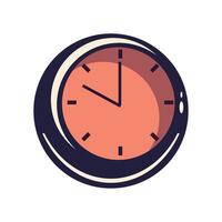 round clock time icon isolated design vector