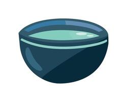 Flat icon of a bowl with water isolated vector
