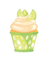 cupcake with lemon icon isolated white background vector